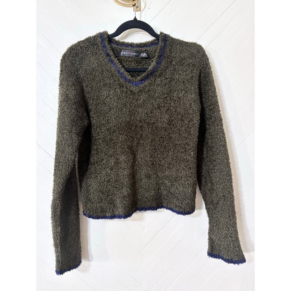Jamie Scott Cozy Textured Fuzzy Comfy Grunge Long Sleeve Sweater Women’s Size M